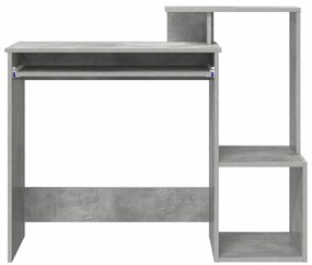 vidaXL Γραφείο Γκρι σκυροδέματος 106 x 40 x 88.5 εκ Επεξεργασμένο ξύλο