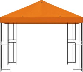 vidaXL Κιόσκι 3 x 3 m Πορτοκαλί Πολυεστέρας και Χάλυβας 190 gsm