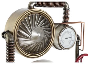 Ρολόι Τοίχου DKD Home Decor Βαλβίδες Κρυστάλλινο Χρυσό Σίδερο (50,5 x 12 x 73 cm)