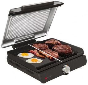Ηλεκτρική ψησταριά Ninja GR101EU, 1450W, 28x37 cm, Γρήγορη θέρμανση, 60-260C, 2 πλάκες, Μαύρο