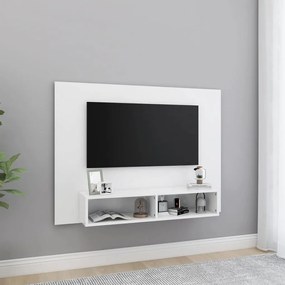 vidaXL Έπιπλο Τηλεόρασης Τοίχου Λευκό 120 x 23,5 x 90 εκ. Μοριοσανίδα