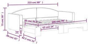 ΚΑΝΑΠΕΣ ΚΡΕΒΑΤΙ ΣΥΡΟΜΕΝΟΣ ΣΚΟΥΡΟ ΓΚΡΙ 80 X 200 ΕΚ. ΥΦΑΣΜΑΤΙΝΟΣ 3197184