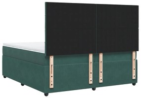 ΚΡΕΒΑΤΙ BOXSPRING ΜΕ ΣΤΡΩΜΑ ΣΚΟΥΡΟ ΠΡΑΣΙΝΟ 200X200ΕΚ. ΒΕΛΟΥΔΙΝΟ 3292433