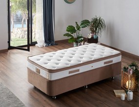 Single Mattress, Base &amp; Headboard Latte - Light Brown (120 x 200) Light Brown