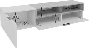 Έπιπλο TV Morocco Μπεζ-Σκούρο Δρυς 175x39x35cm