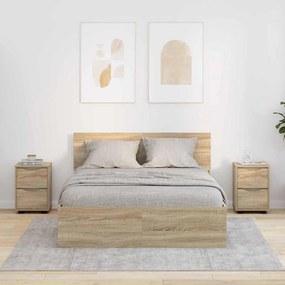 vidaXL Κομοδίνα 2 pcs Δρύς Sonoma 30,5 x 30 x 43 εκ Επεξεργασμένο ξύλο