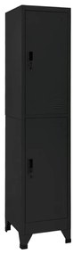 vidaXL Φοριαμός Μαύρος 38 x 45 x 180 εκ. Ατσάλινος