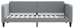 vidaXL Καναπές Κρεβάτι Συρόμενος Ανοιχτό Γκρι 80x200εκ Ύφασμα Συρτάρια