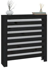 vidaXL Κάλυμμα Καλοριφέρ Μαύρο 79,5x19x84 εκ. από Μασίφ Ξύλο Πεύκου