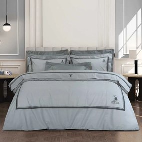 Παπλωματοθήκη 2175 (Σετ 3τμχ) Grey Greenwich Polo Club Υπέρδιπλo 220x240cm 100% Cotton