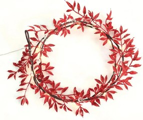 Led Διακοσμητικό στεφάνι με κλαδιά Red Garland-Kokkino