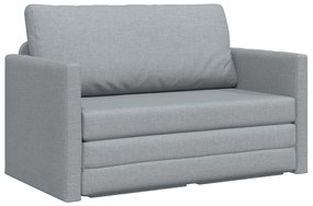 vidaXL Καθιστικό Δαπέδου 2 σε 1 Ανοιχτό Γκρι 124x71x78 εκ Υφασμάτινο