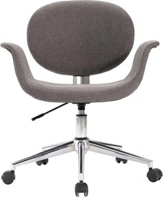 vidaXL Καρέκλες Τραπεζαρίας Περιστρεφόμενες 2 τεμ. Γκρι Υφασμάτινες