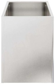 vidaXL Γλάστρα Κήπου Ασημί 50 x 32 x 40 εκ. Ανοξείδωτο ατσάλι