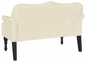 vidaXL Καναπές Chesterfield Κρεμ 120,5 x 65 x 75 εκ. Τεχνητό Δέρμα