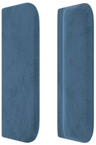 vidaXL Κεφαλάρι με Πτερύγια Σκούρο Μπλε 147x16x78/88 εκ. Βελούδινο