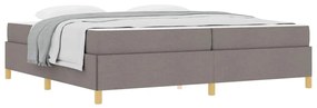 vidaXL Κρεβάτι με ελατήρια Ταμπά και Λευκό 200 x 200 cm ύφασμα