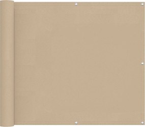 vidaXL Οθόνη Μπαλκονιού Μπεζ 100 x 400 cm Ύφασμα Όξφορντ