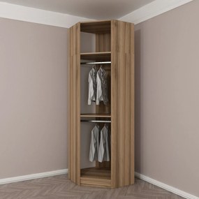 Μονοφυλλη Ντουλαπα Γωνιακη Δρυς KALEO 52x74x235