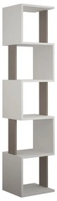 Intrahome Βιβλιοθήκη - στήλη OLYMPUSINA Intrahome χρώμα λευκό-μόκα 35x30x161εκ | SKU: INTRAPA-220112235