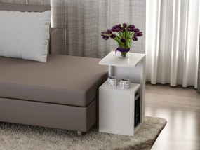 Βοηθητικό Τραπεζάκι Λευκό PRAVOBA 35x29.5x60