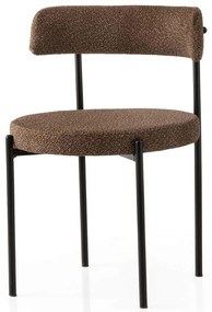 Καρέκλα Gini (Σετ 2Τμχ) 974NMB1898 48,5x50,5x75,5cm Brown Μέταλλο,Ύφασμα