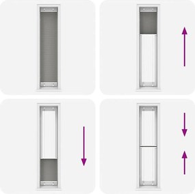 vidaXL Πλισέ περσίδα Ανθρακί 40x200 cm Πλάτος υφάσματος 39,4 cm