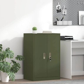vidaXL Ντουλάπι αποθήκευσης Ελιά Πράσινη 60 x 40 x 90 cm Ατσάλι
