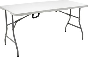 Τραπέζι catering Rodeo pakoworld πτυσσόμενο-βαλίτσα λευκό 152x70x74εκ