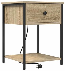 VidaXL Κομοδίνο 2 τεμ. Δρύς Sonoma 42 x 41 x 56 εκ. Επεξεργασμένο Ξύλο