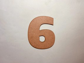 Intra απο ξύλο plywood 3mm-4mm πάχος - Ξύλο Αριθμός 6 Αποκοπή Αριθμός Έξι σχήμα Δίασταση 30x30 cm Intraeaxys-joed4l81