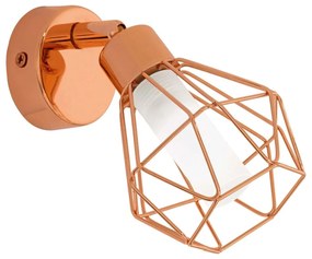 Φωτιστικό Σποτ Τοίχου Led 95545 Copper Zapata Eglo Metal, Glass
