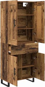 vidaXL Highboard 2 pcs Παλιό ξύλο 69,5 x 34 x 180 εκ.