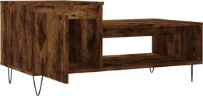 vidaXL Τραπεζάκι Σαλονιού Καπνιστή Δρυς 100x50x45 εκ. Επεξεργασμ. Ξύλο