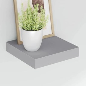 vidaXL Ράφια Τοίχου 4 τεμ. Γκρι 23x23,5x3,8 εκ. MDF