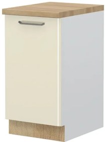 Επιδαπέδιο ντουλάπι Modena R-45-1K-Λευκό - Μπεζ - 45.00Χ60.00Χ88.00cm