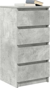 vidaXL Ντουλάπι Γκρι Σκυροδέματος 37,5x35x76 εκ. Επεξεργασμένο Ξύλο