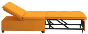 vidaXL Κρεβάτι καναπές Σκούρο κίτρινο 194 x 67 x 37 εκ ύφασμα