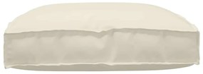 vidaXL Μαξιλάρι παλέτας για κάθισμα Κρεμ 80 x 80 x 12 cm Ύφασμα Oxford
