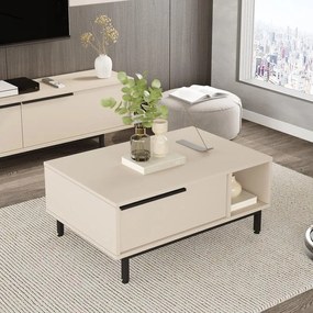 Τραπεζάκι Σαλονιού Frixton σε Cappuccino 90x60x37.5εκ. 90x60x37.5 εκ.