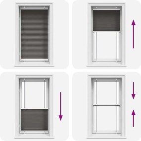 vidaXL Πλισέ περσίδα Μαύρο 75x150 cm Πλάτος υφάσματος 74,4 cm