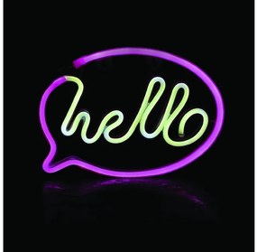 Παιδικό Φωτιστικό Επίτοιχο ΝΕΟΝ LED Hello ACA-F0422072330-Ροζ F0422072330