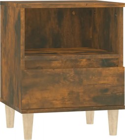 vidaXL Κομοδίνα 2 τεμ. Καπνιστή Δρυς 40 x 35 x 50 εκ.