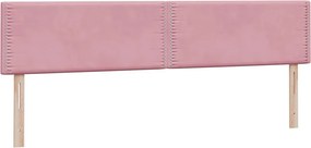 vidaXL Κρεβάτι Boxspring με Στρώμα Ροζ 180x210 εκ. Βελούδινο