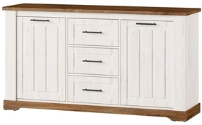 Μπουφές Gaston 16631649 163x45x89cm Oak-White Mdf,Μέταλλο