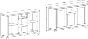 Μπουφές Capel 3D-Prasino