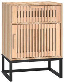 vidaXL Κομοδίνο 40 x 30 x 55,5 εκ. από Επεξεργασμένο Ξύλο &amp; Σίδερο