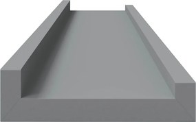 vidaXL Ράφια για Κορνίζες 2 τεμ. Γκρι 80 x 9 x 3 εκ. από MDF