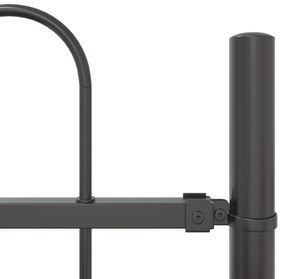 vidaXL Φράχτης Κήπου με Μύτη Σχήματος Hoop Γκρί 6,8x0,8 μ Χάλυβας
