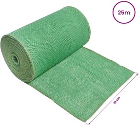 vidaXL Ρολό από Τζute 25 x 2500 εκ Πράσινο